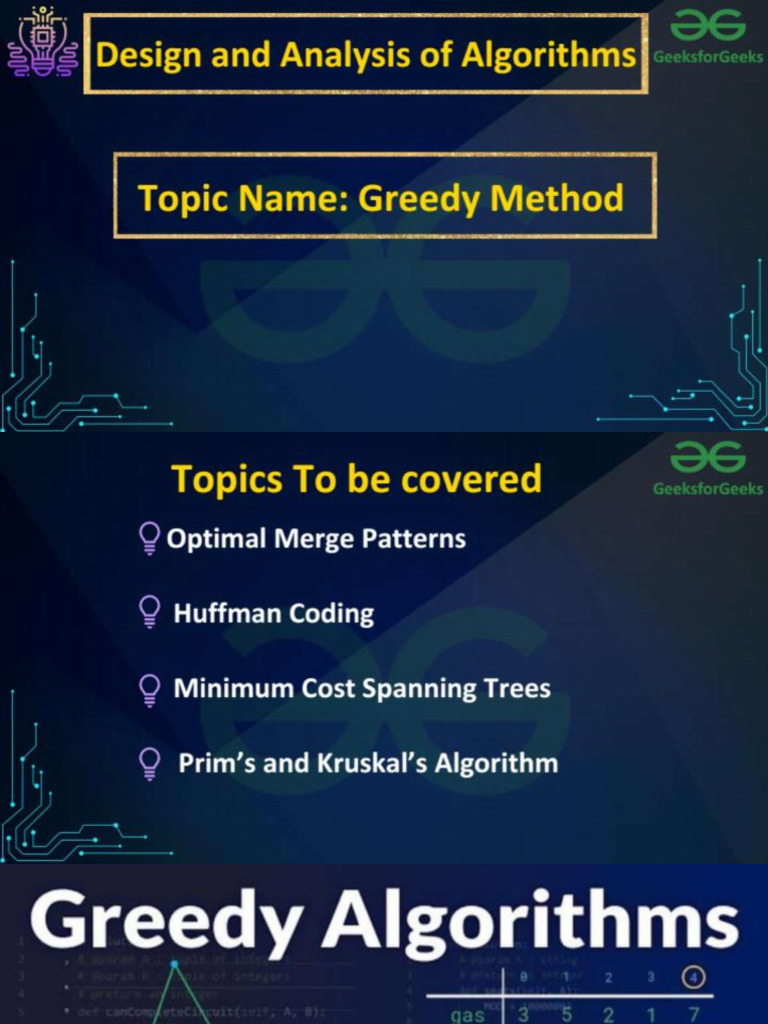 Lec 18 - Greedy Method - Compressed | PDF
