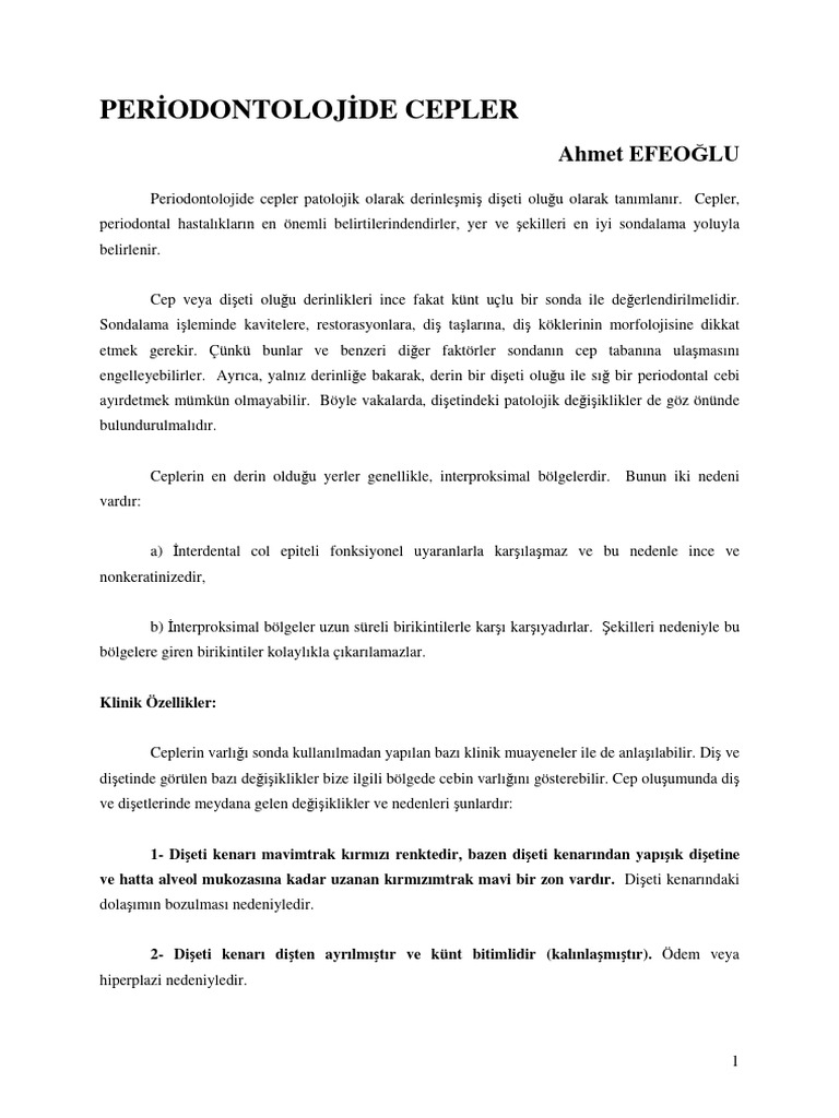 Periodontolojide Cepler | PDF