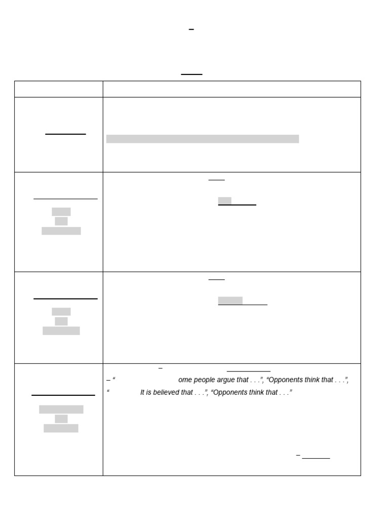 Level J U1 Argument Outline | PDF | Argument | Reason