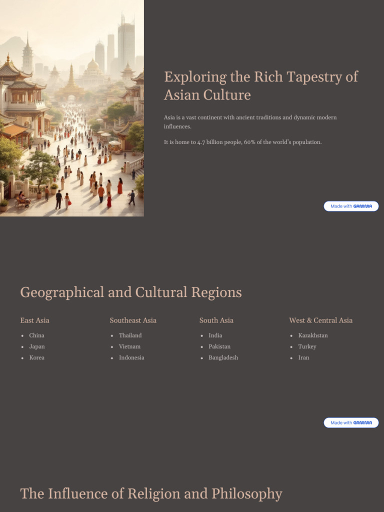 Exploring The Rich Tapestry of Asian Culture | PDF | Asia | East Asia