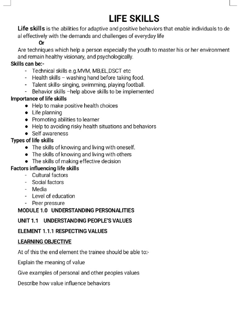 Life Skills L 1 - Phoenix | PDF