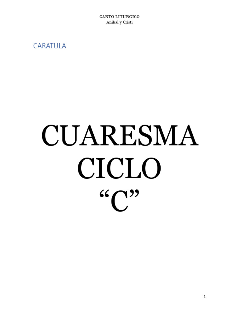 CUARESMA | PDF | eucaristía | Adoración Cristiana Y Liturgia