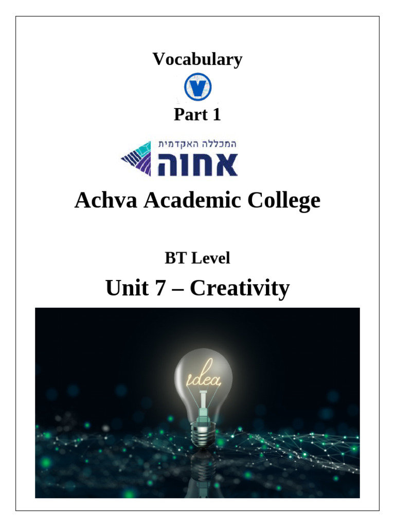 BT - Unit 7 - Part 1 - Vocabulary | PDF | Part Of Speech | Language ...