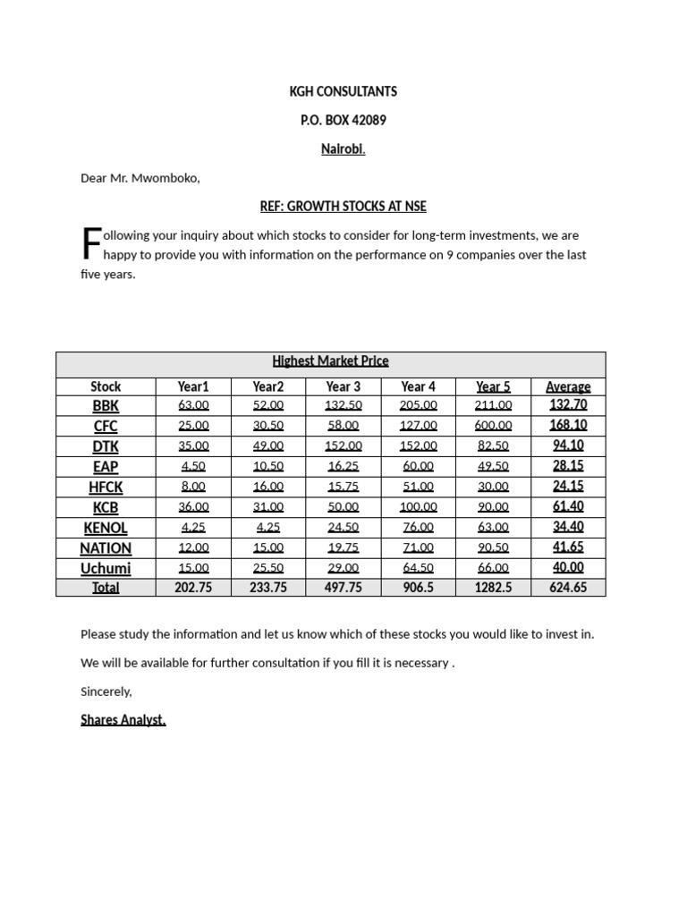 Growth Stocks | PDF
