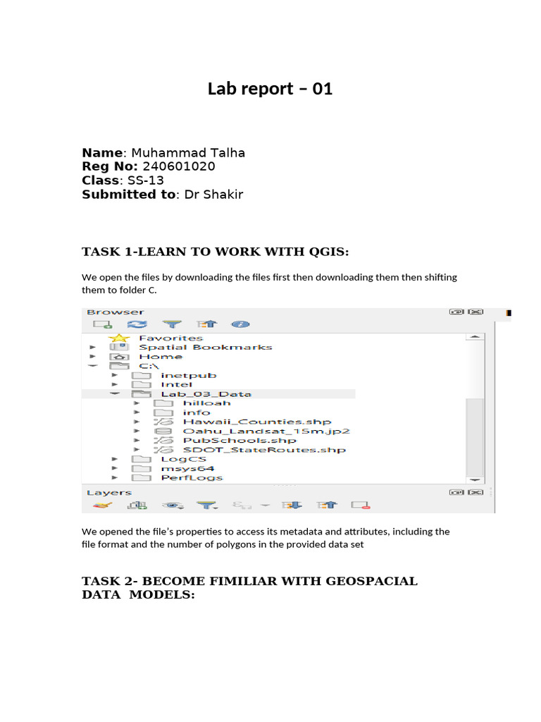 Lab Report 2 M.talhA | PDF | Geographic Information System | Directory ...