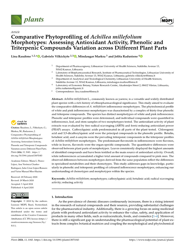 Plants 13 01043 | PDF | Polyphenol