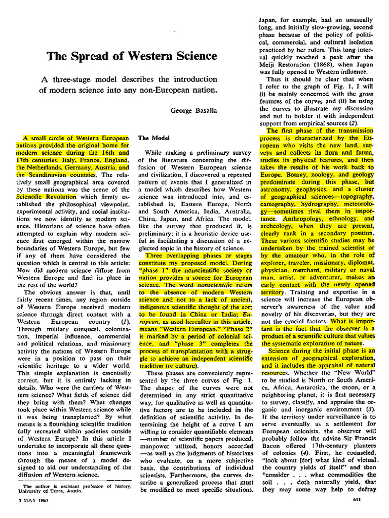 George Basalla - The Spread of Western Science | PDF | Science ...