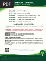 Premiação e Cronograma da OLISP 2025 | PDF | Aprendizado