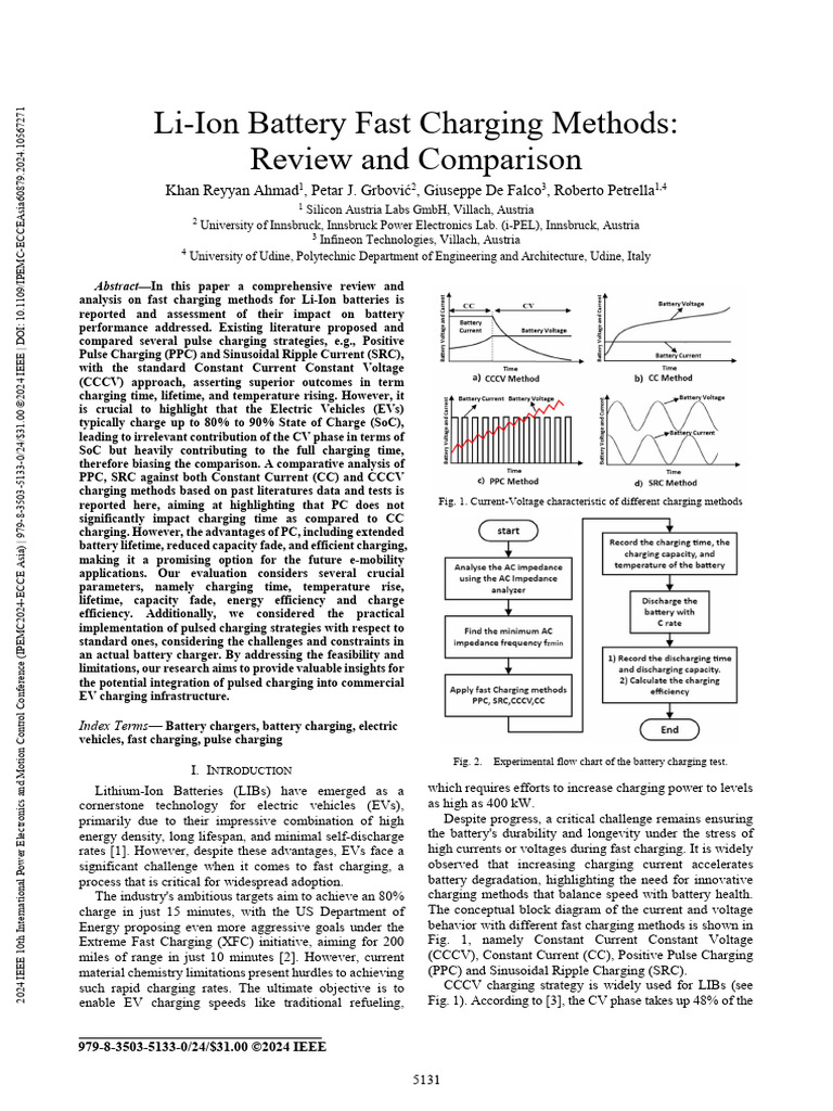 Li-Ion Battery Fast Charging Methods Review and Comparison | PDF ...