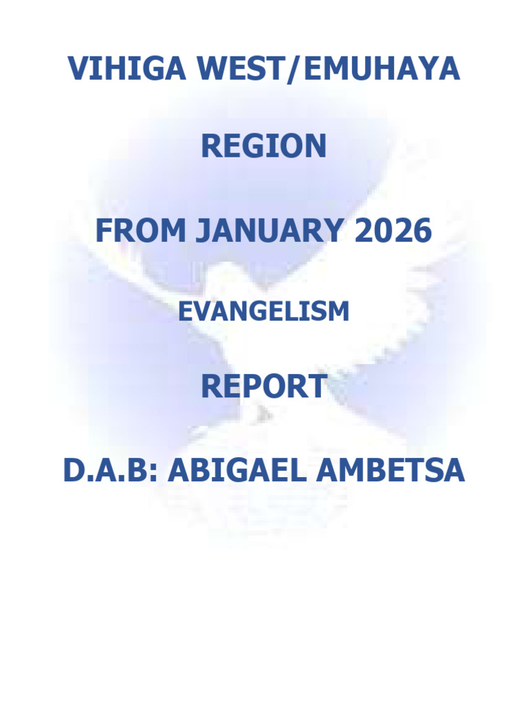 Vihiga West - Emuhaya Region From January Report 2026 | PDF | Jesus ...