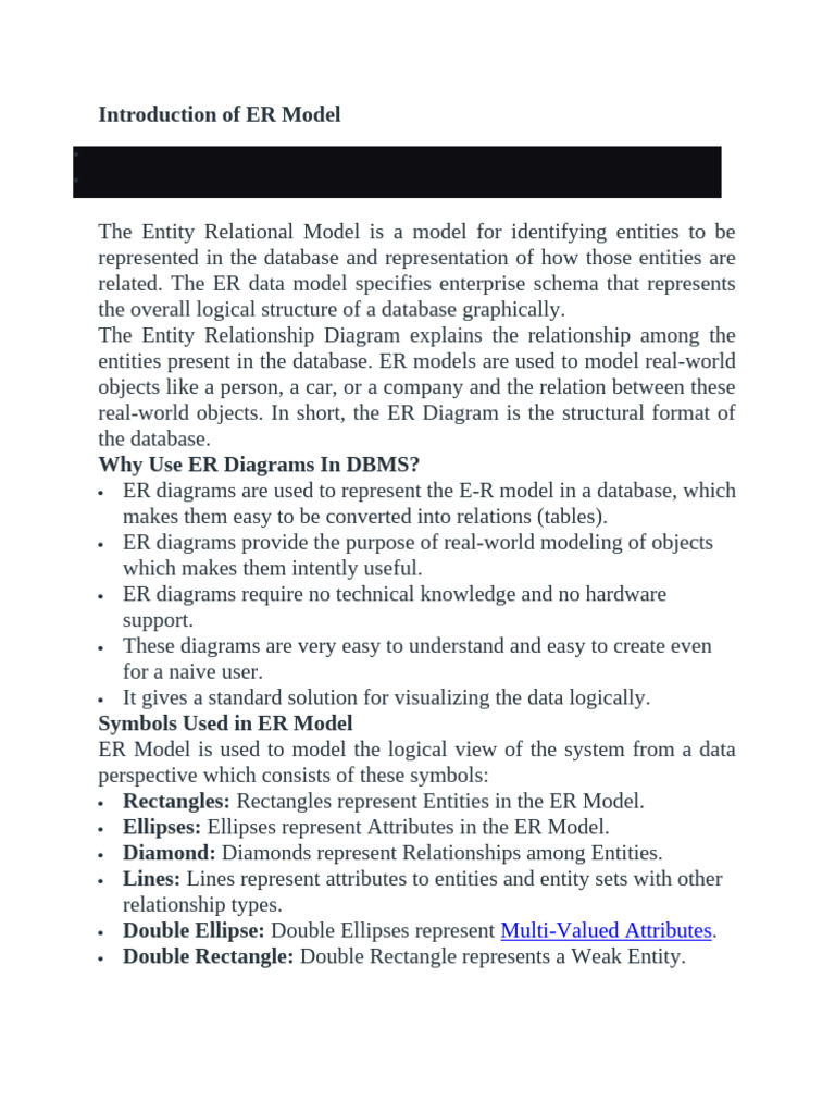 Unit III ER Model | PDF | Databases | Software Design