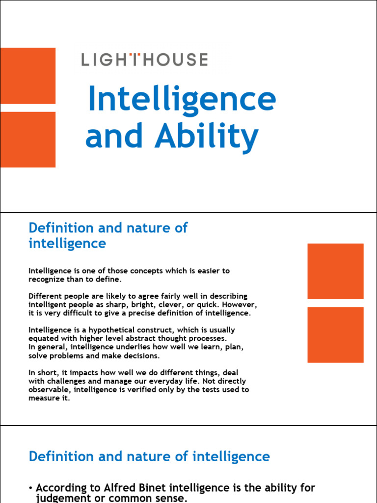 Revised PPT - Intelligence and Ability 2025 26 (1) .Pdf0 | PDF ...