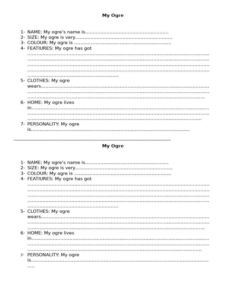 My Ogre Description | PDF
