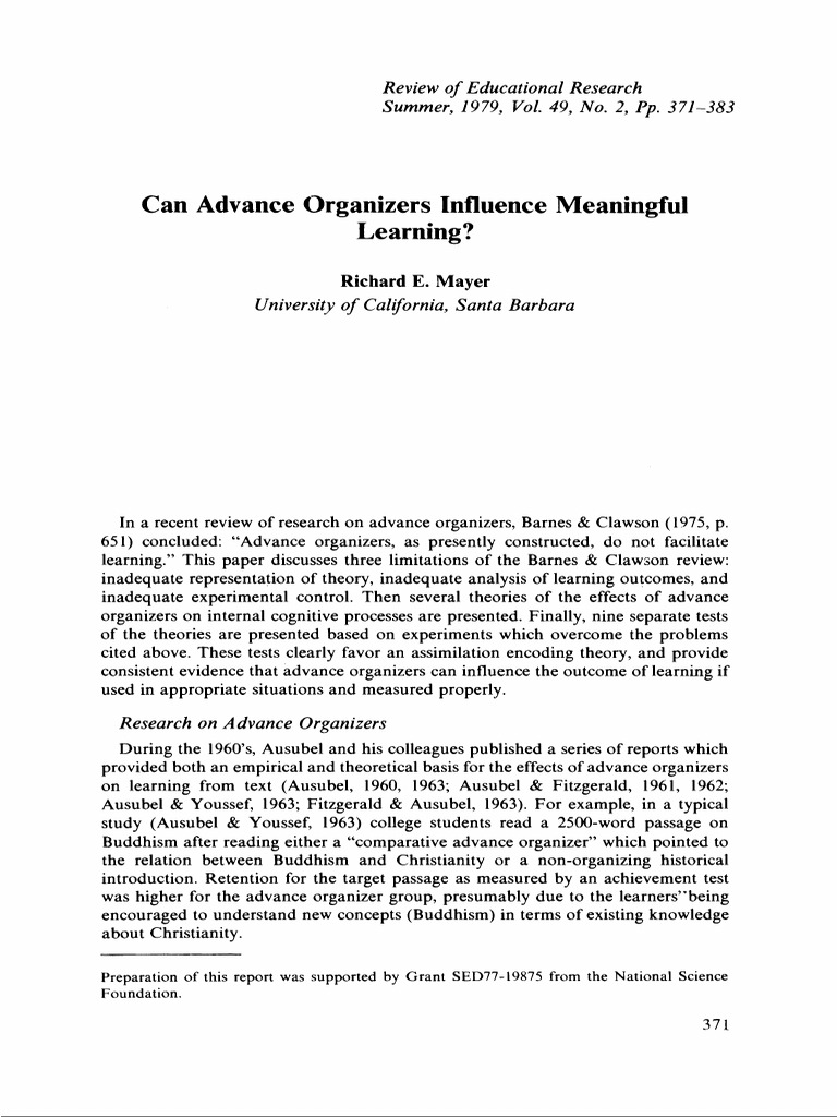 Mayer 1979 | PDF | Learning | Long Term Memory