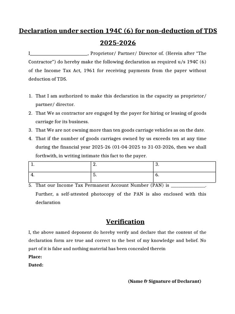Tds Form 194 | PDF
