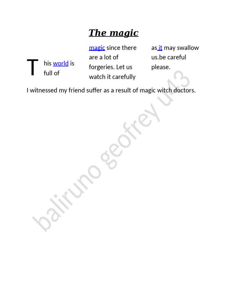 The Magic | PDF