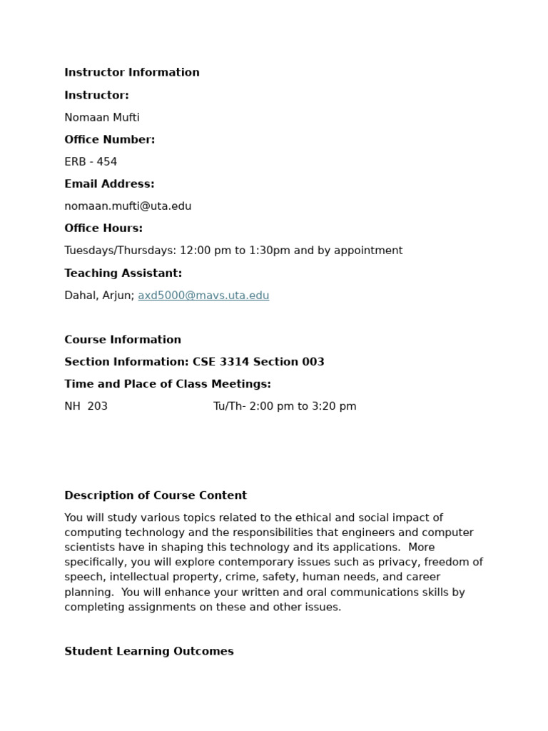2026 Spring - 2262 Cse 3314 003 | PDF | Quiz