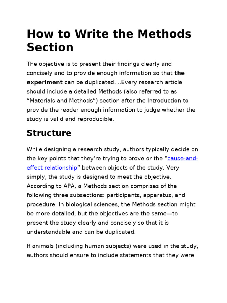How To Write The Methods Section | PDF | Institutional Review Board