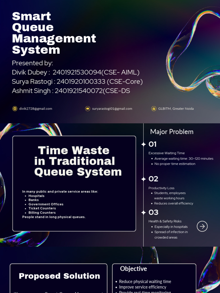 Smart Queue Management System | PDF | Business | Information Technology