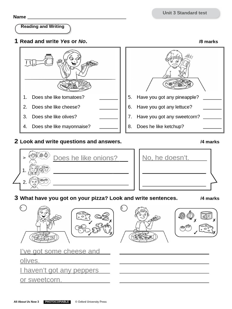 03 AAUN Level 3 Test Standard Unit 3 | PDF