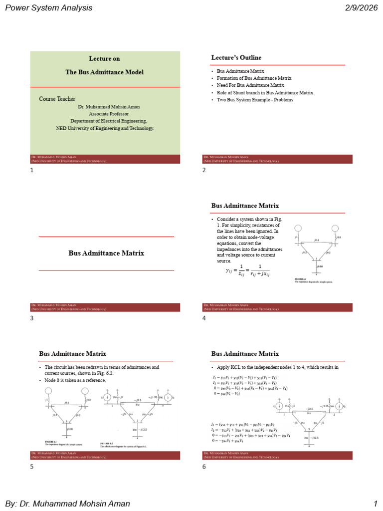 Lecture On Bus Y | PDF | Transmission Line | Electrical Engineering
