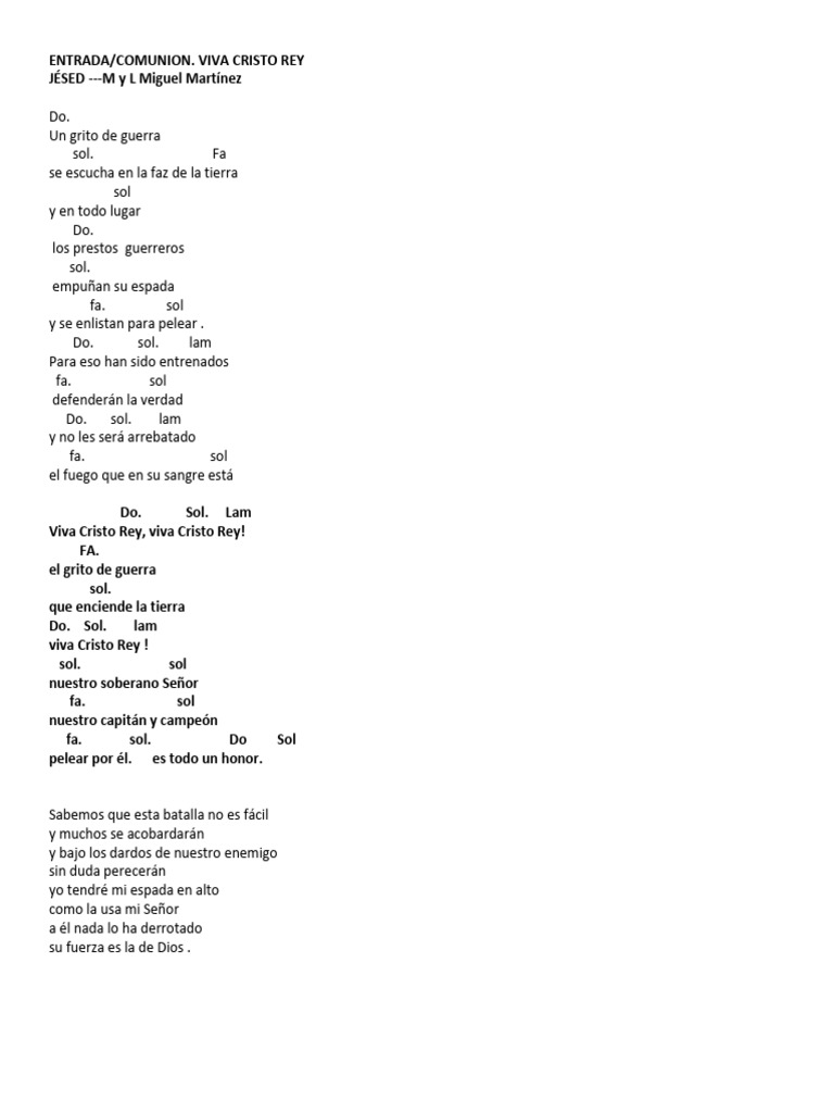Esquema Ord + Sanchez Del Rio - Acordes | PDF | orador del Señor ...