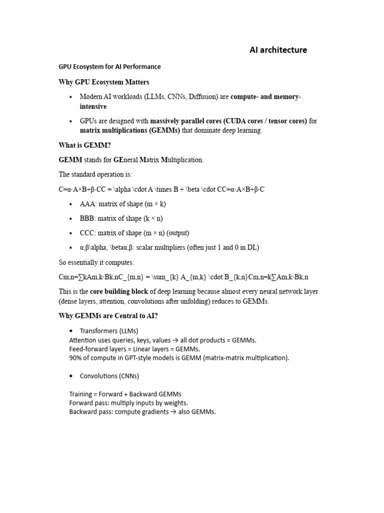 Gpu Ecosystem-Ai Architecture | PDF | Graphics Processing Unit ...