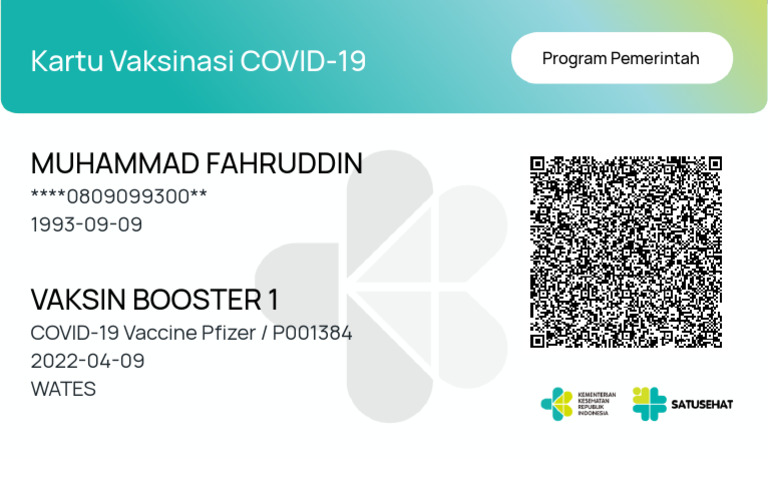 Vaccine Certificate Dose 3 Muhammad Fahruddin 656 | PDF