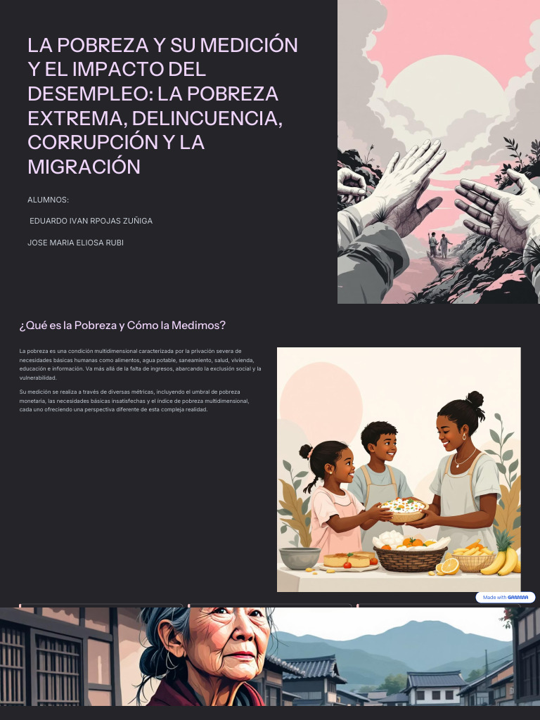 La Pobreza y Su Medicion y El Impacto Del Desempleo La Pobreza Extrema ...