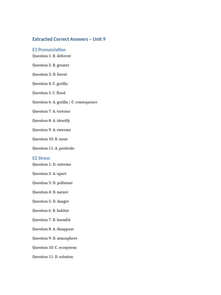 Unit9 Answers Extracted | PDF
