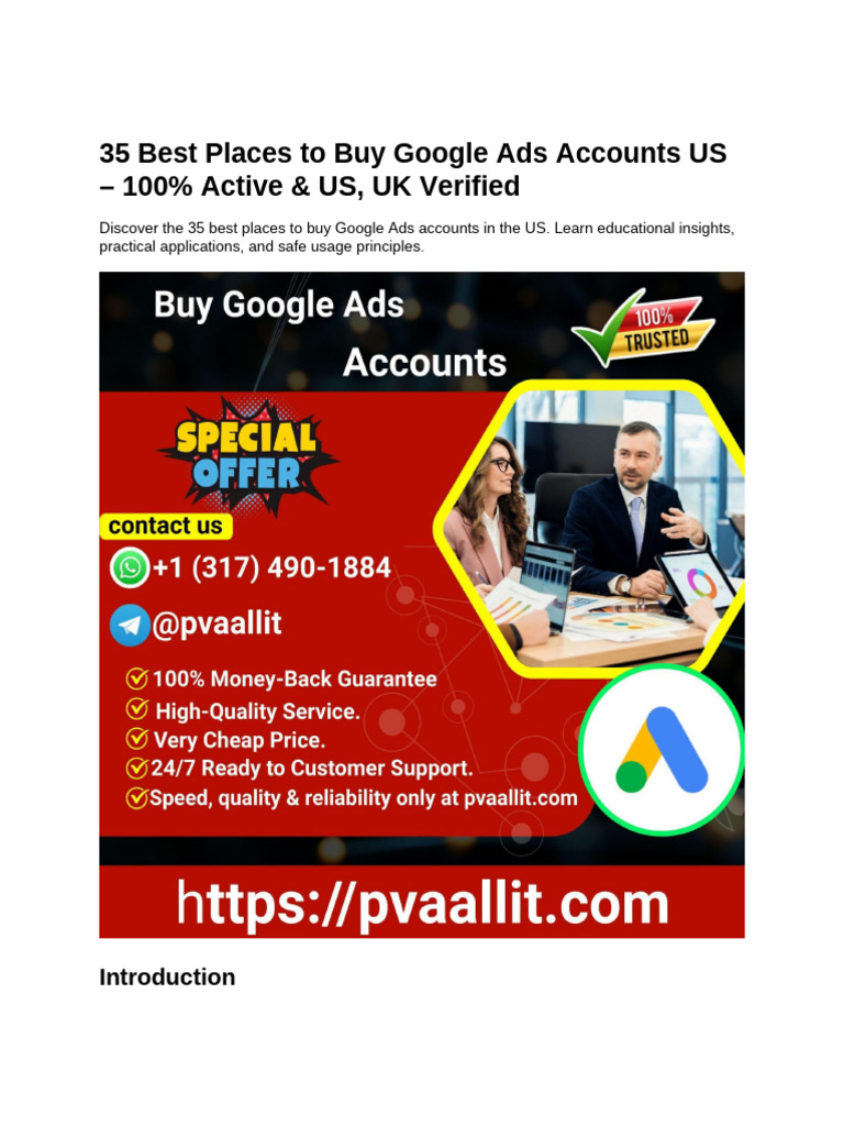 35 Best Places To Buy Google Ads Accounts US | PDF | Digital Marketing ...