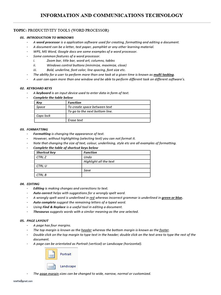 Word Processor Summary | PDF | Control Key | Computer Keyboard
