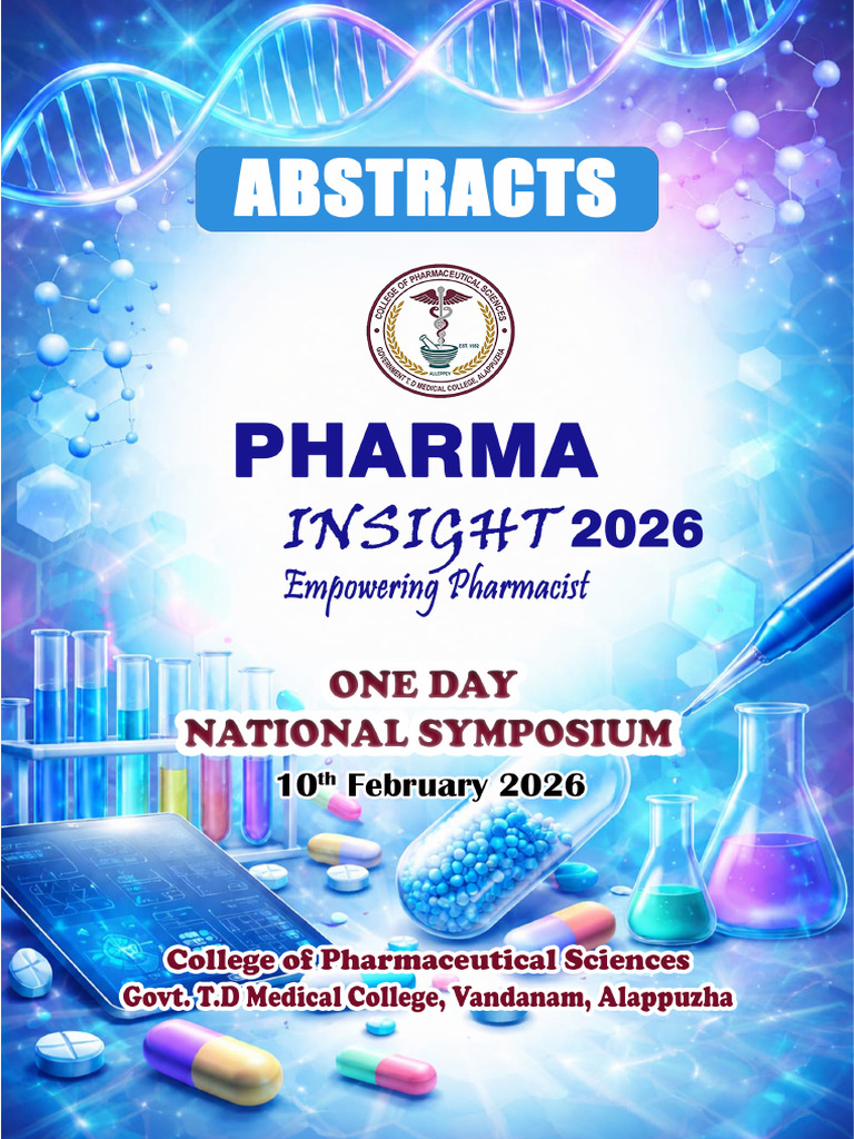 Scientific Abstract - Pharma Insight 2026 - CPS GTDMC ALPY | PDF ...