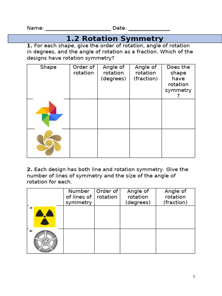 1.2 Rotation Symmetry | PDF