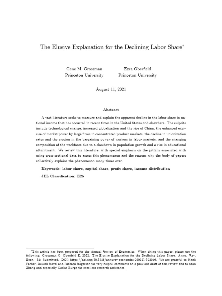 Labor Share | PDF | Labour Economics | Income