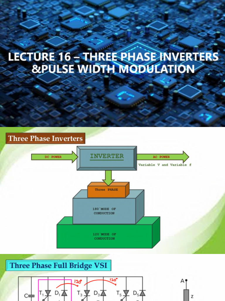 354 Power Electronics Lecture 16 Three Phase Inverters and Pu @SEM2JOB ...