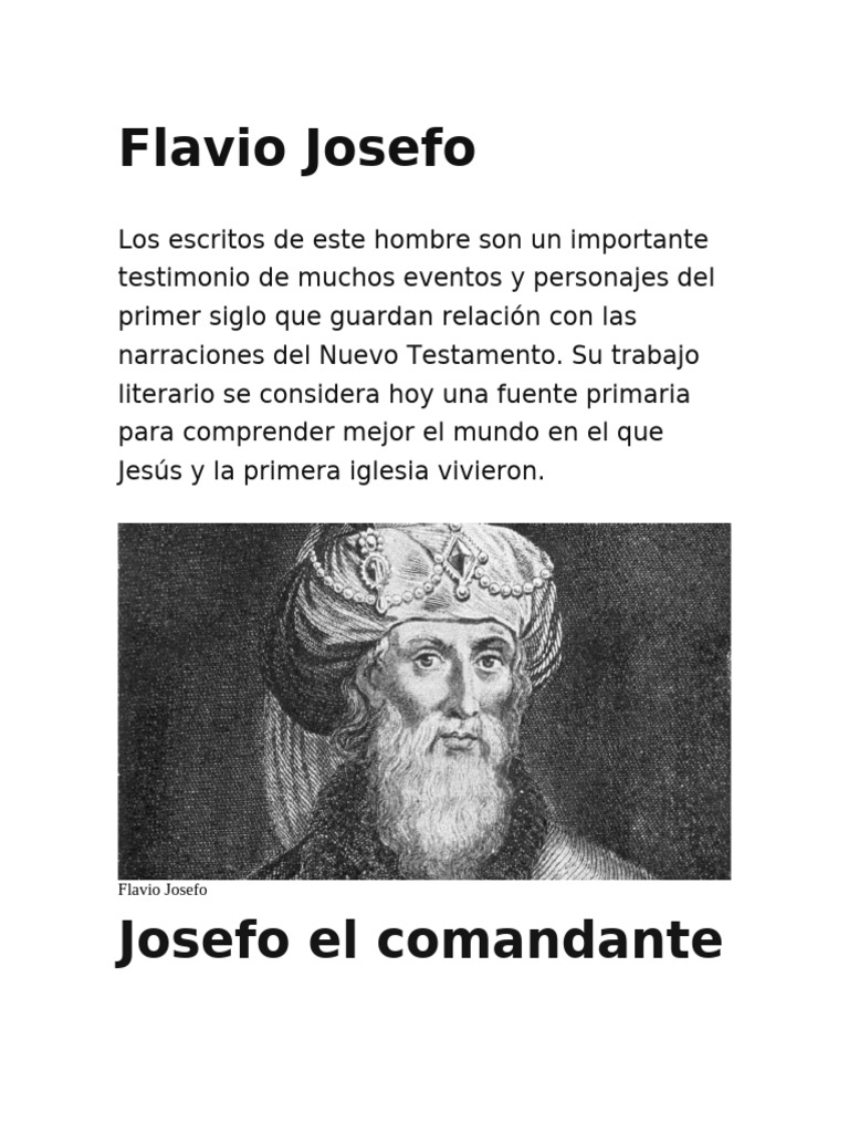 Flavio Josefo y El Cristianismo | PDF | Josefo | Jesús