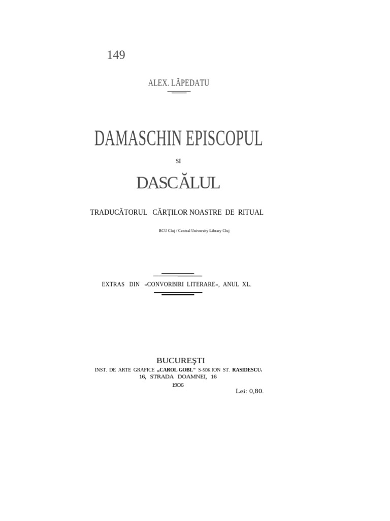Damaschin Dascalul.pdf | PDF