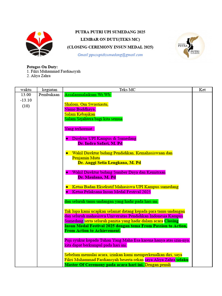 MC Insun Medal 2025 | PDF