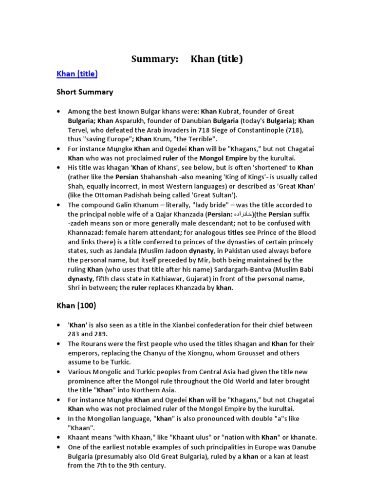 The History of the Title 
