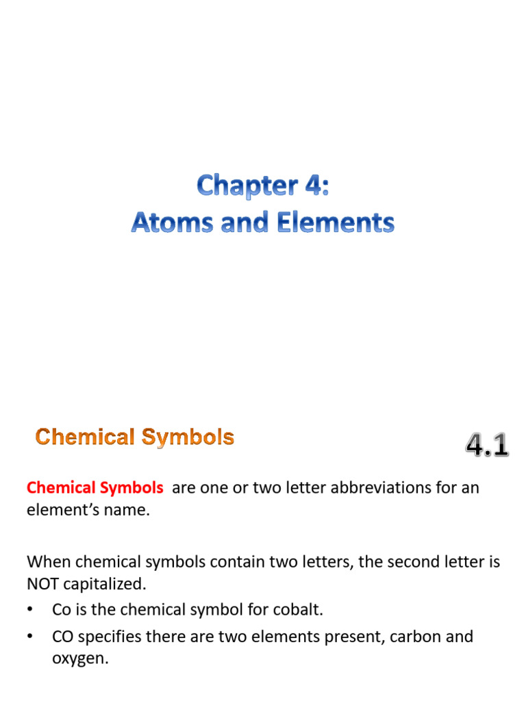 Chem 110 - Chapter 4 - Full Slides (Updated) | PDF | Atoms | Proton