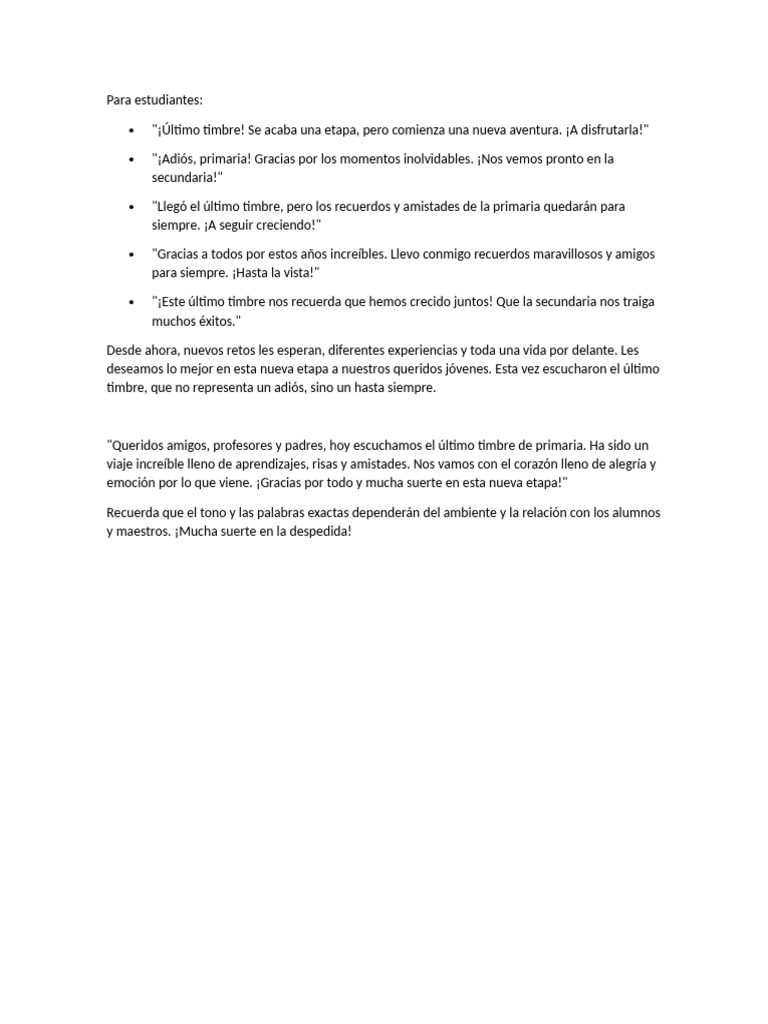 Para Estudiantes Ultimo Timbre | PDF