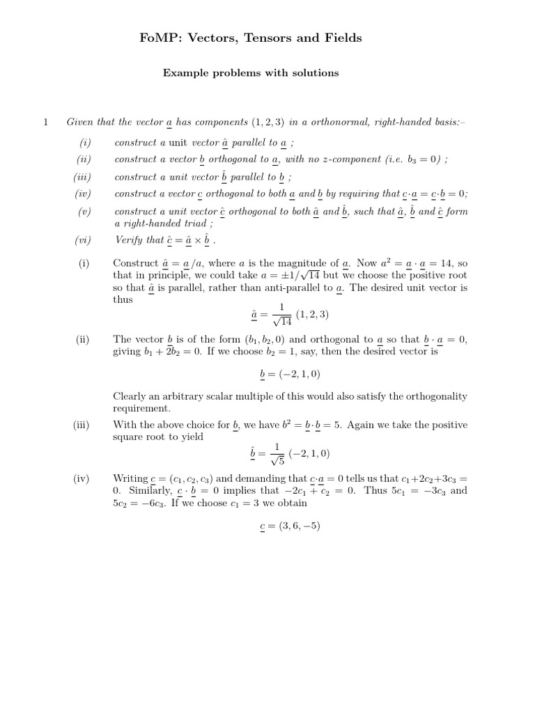 VTF Examples | PDF | Eigenvalues And Eigenvectors | Angular Momentum