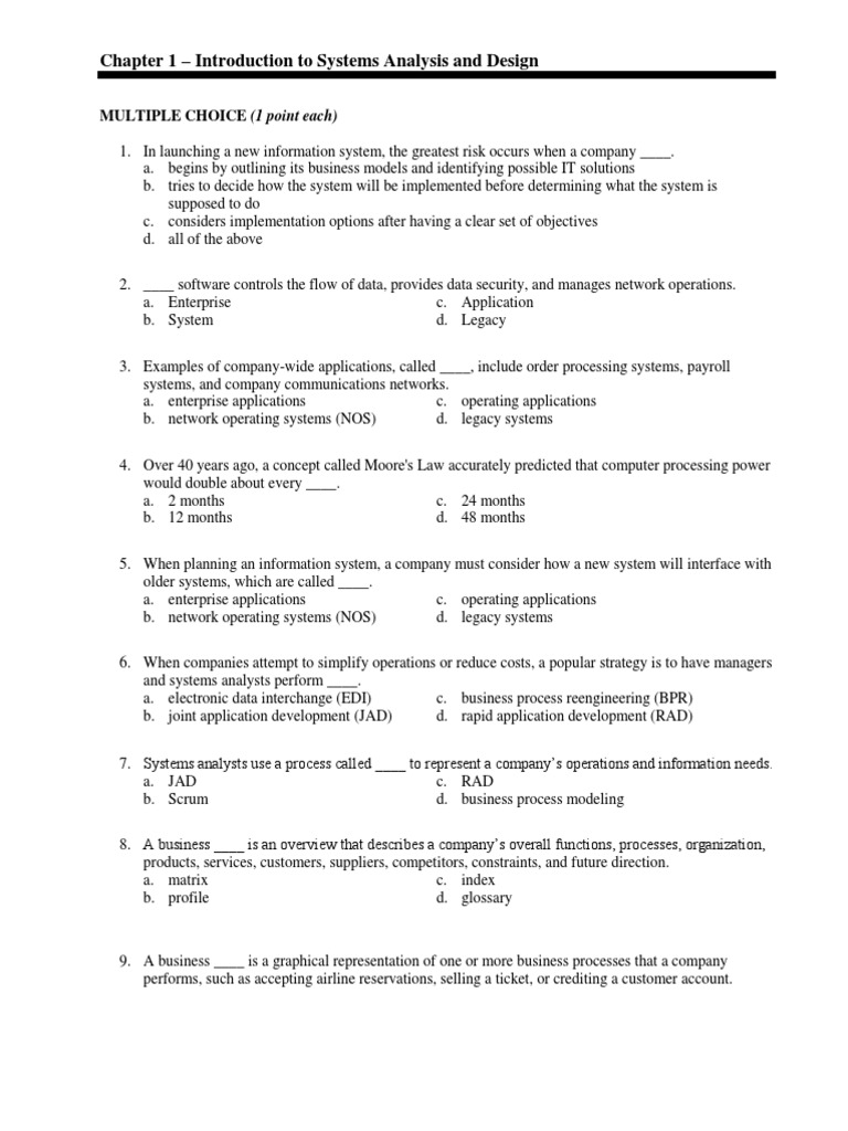 Systems Analysis and Design Overview | PDF | Software Development ...