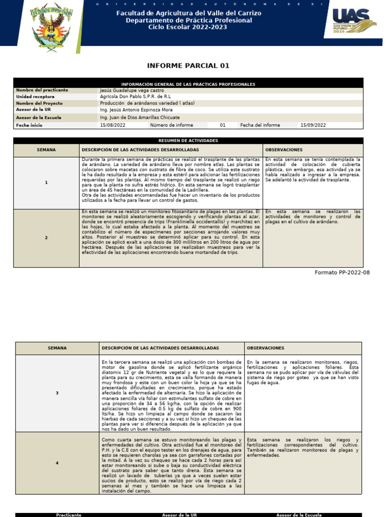 Inf1 Vega Castro Jesus Guadalupe. | PDF | Agricultura