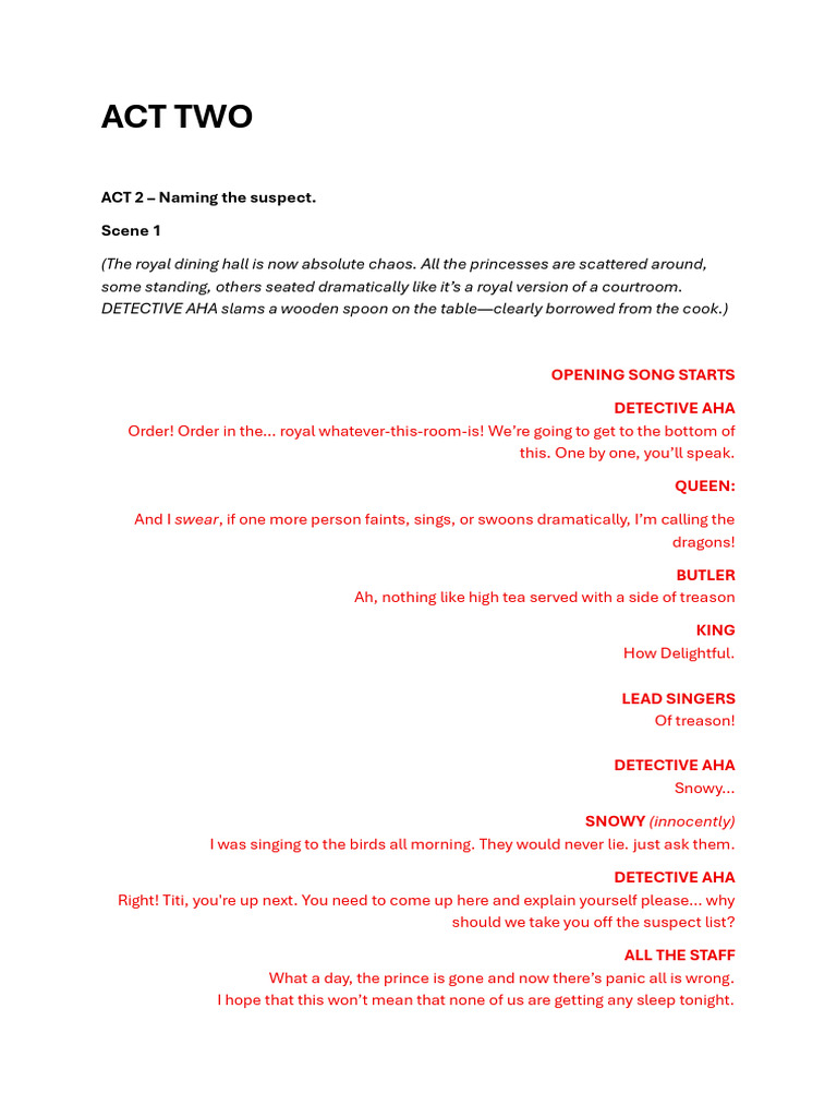 Wheres The Charm Act 2 Script Example | PDF