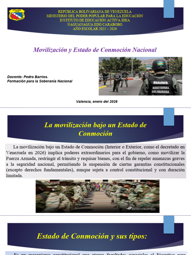 Movilizacion y Estado de Conmocion | PDF | Gobierno