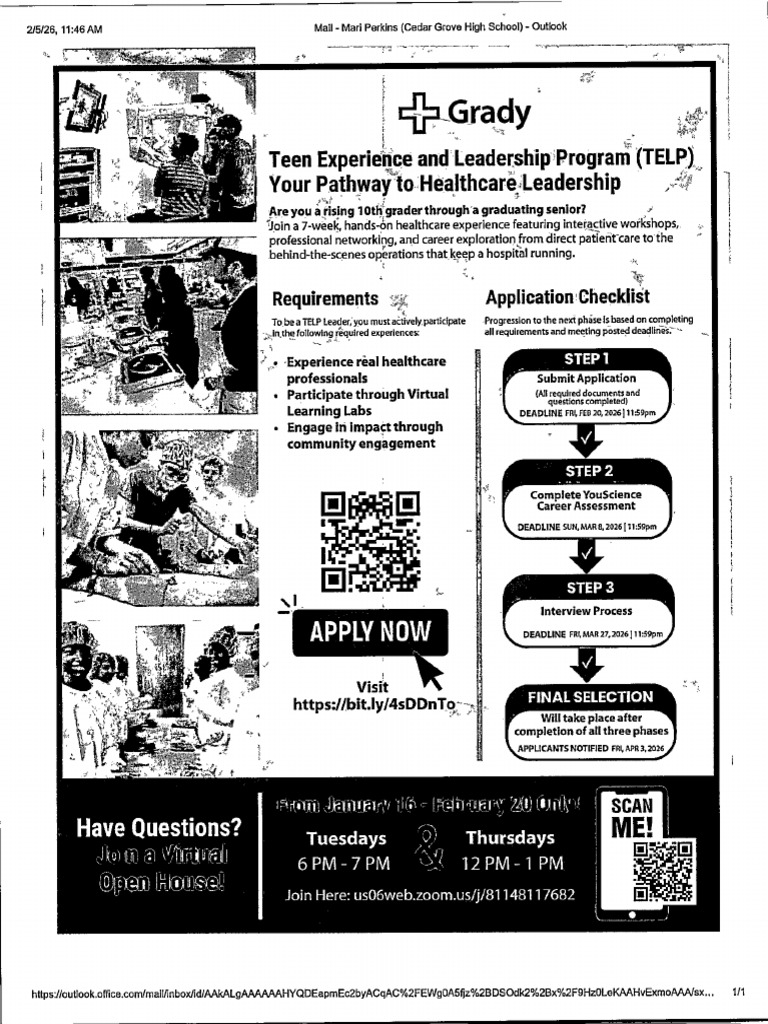 Grady Health Teen Experience Part 2 App Process | PDF