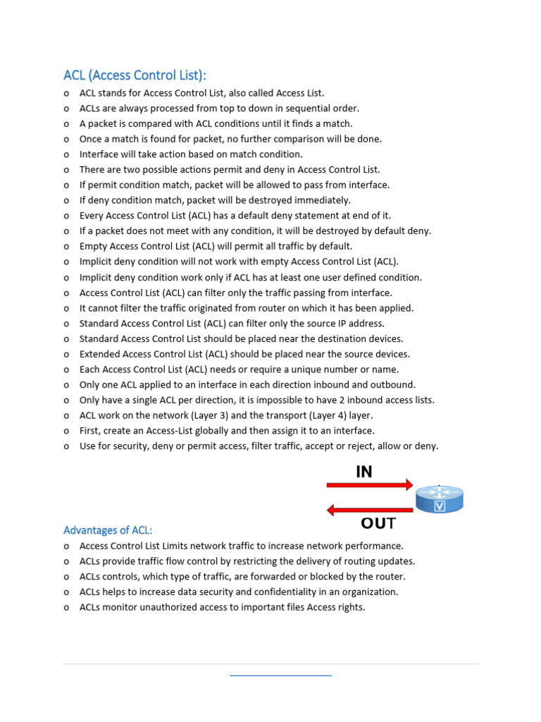 Configure and Verify Access Control Lists PDF | PDF | Access Control ...