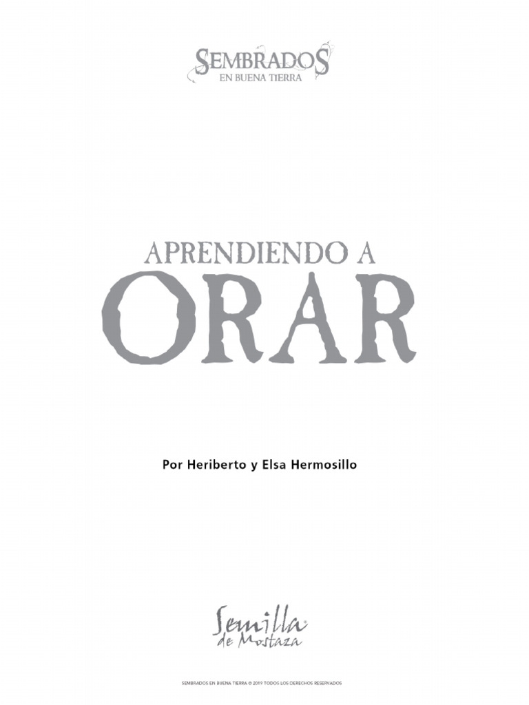 Aprendiendo A Orar Familia Semilla | PDF